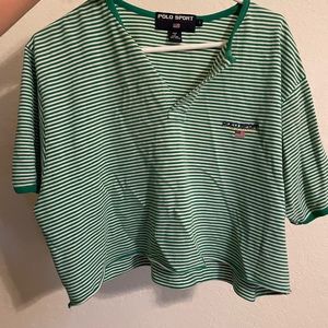 Vintage Men/Women Polo Sport Polo Stripe